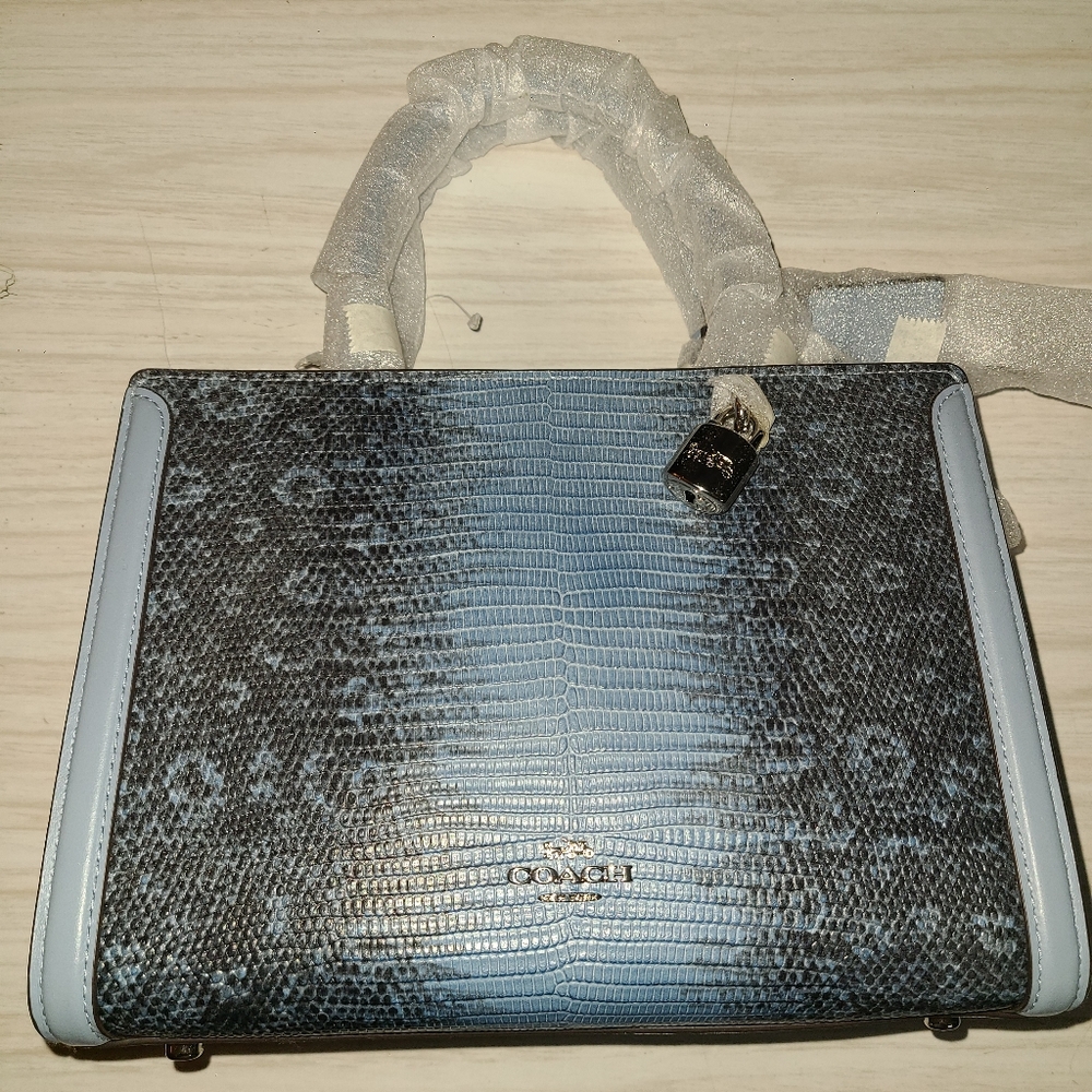 SOLD!! - Coach Light Blue Small Tote Bag